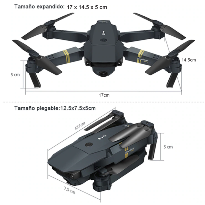Dron plegable con cámara wifi 2.4g 998w