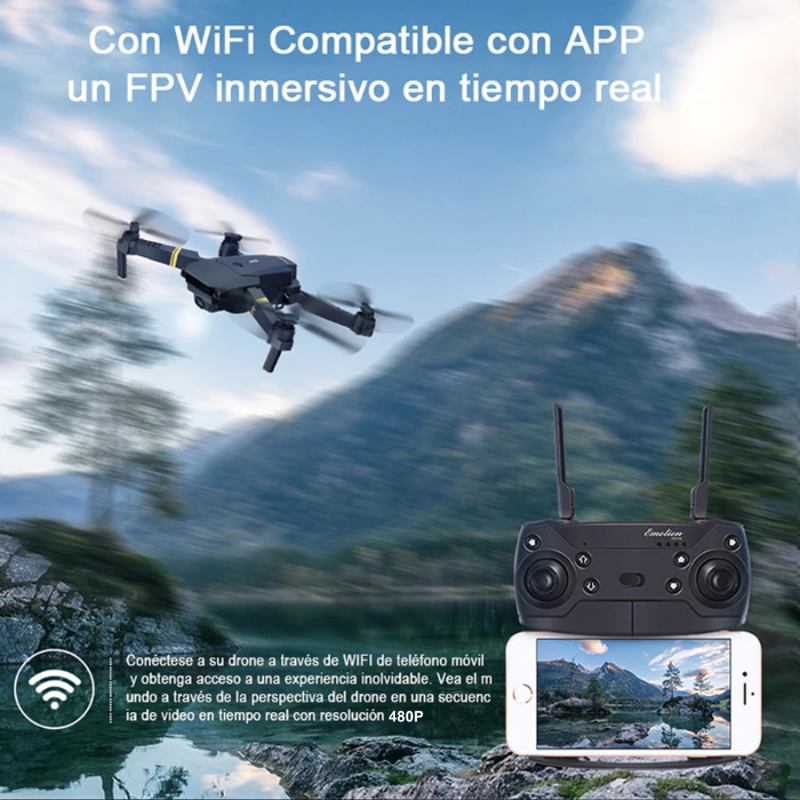 Dron plegable con cámara wifi 2.4g 998w