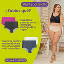 PANTY DE CORTE ALTO DAMA PAQX4 SURTIDO