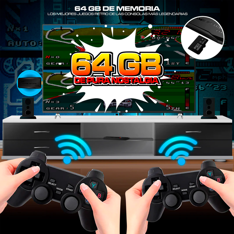Consola de videojuegos GameStick 4K: 20 000 juegos retro 