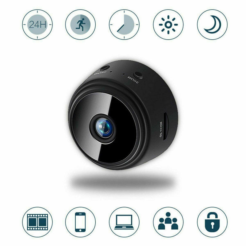 Mini cámara magnética Wi-Fi Full HD, visión nocturna rastrea todo en tu teléfono celular